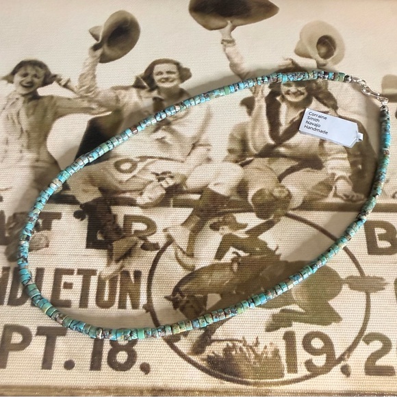 Native American Jewelry - Navajo Corraine Smith Hesihi Turquoise Necklace